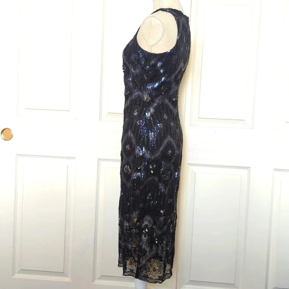 Alexia Admor Sequin Black & Navy Mini Dress - Picture 6 of 9